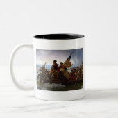 Washington Crossing Delaware Art Zweifarbige Tasse (Links)