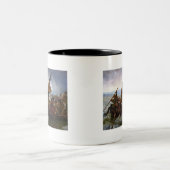 Washington Crossing Delaware Art Zweifarbige Tasse (Mittel)
