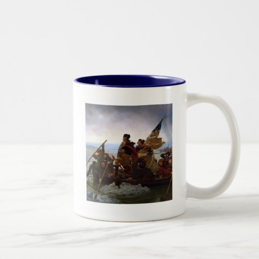 Washington Crossing Delaware Art Zweifarbige Tasse (Rechts)