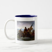 Washington Crossing Delaware Art Zweifarbige Tasse (Links)