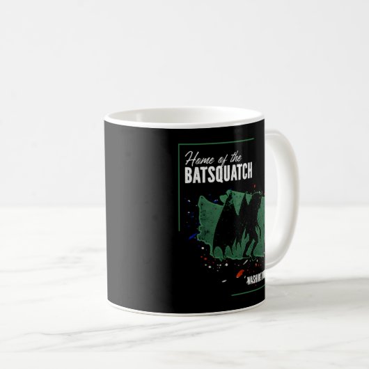 Washington - Cryptids Zuhause des Batsquatch Kaffeetasse (VorderseiteRechts)