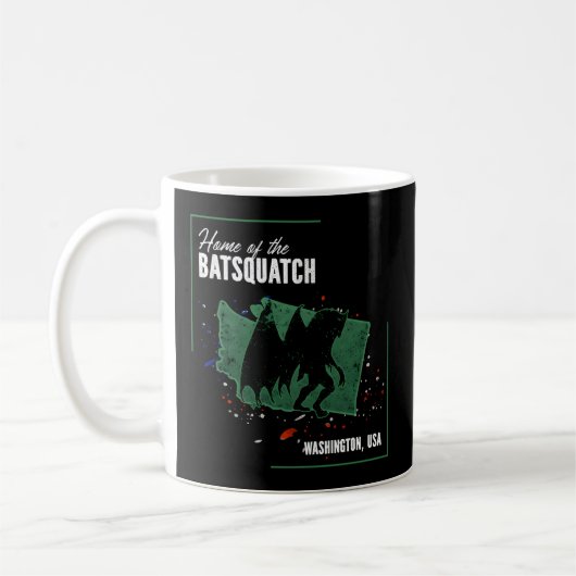 Washington - Cryptids Zuhause des Batsquatch Kaffeetasse (Links)