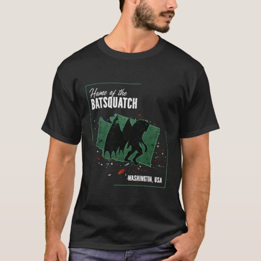Washington Cryptids Zuhause des Batsquatch T-Shirt (Vorderseite)