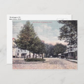Washington CT, Main Street, 1914 Postkarte (Vorne/Hinten)