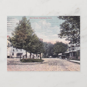 Washington CT, Main Street, 1914 Postkarte