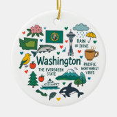 Washington Custom Family Trip Weihnachten Keramik Ornament (Vorne)