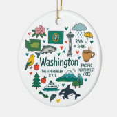 Washington Custom Family Trip Weihnachten Keramik Ornament (Links)