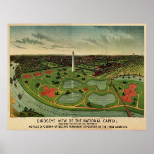 Washington D.C., 1892 (E. Johnson) BigMapBlog.com Poster