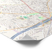 Washington, D.C. 40 Zoll Karte mit Details auf Str Poster (Ecke)