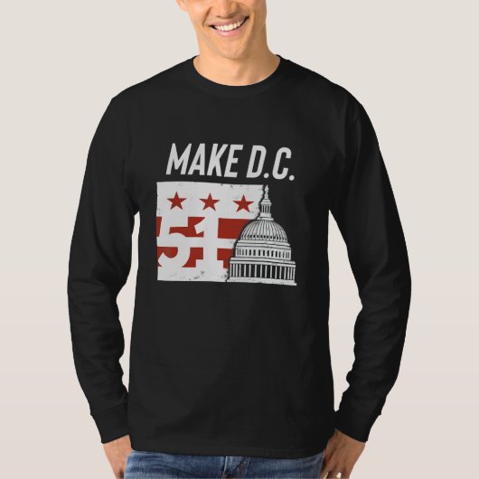 Washington D C  51st State  Cool DC Statehood T-Shirt (Vorderseite)