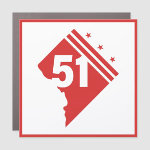 Washington D.C. 51st statehood , Washington D.C. F Auto Magnet