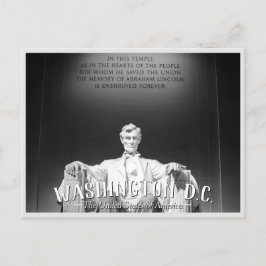 Washington, D.C. - Abraham Lincoln Statue Postcard Einladungspostkarte
