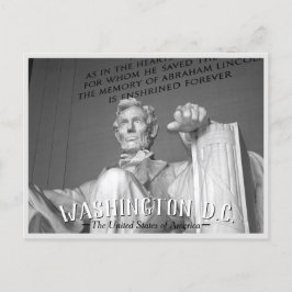 Washington, D.C. - Abraham Lincoln Statue Postcard Einladungspostkarte