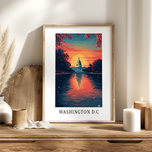 Washington D.C. Capitol-Sonnenuntergangs-Poster Poster