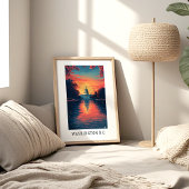 Washington D.C. Capitol Sunset Poster