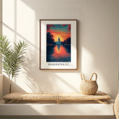 Washington D.C. Capitol Sunset Poster