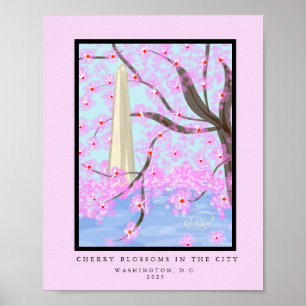 Washington, D.C./Cherry Blossom Print Poster