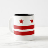 Washington D.C. city flag Zweifarbige Tasse (Vorderseite Links)