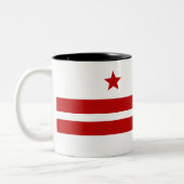 Washington D.C. city flag Zweifarbige Tasse (Links)