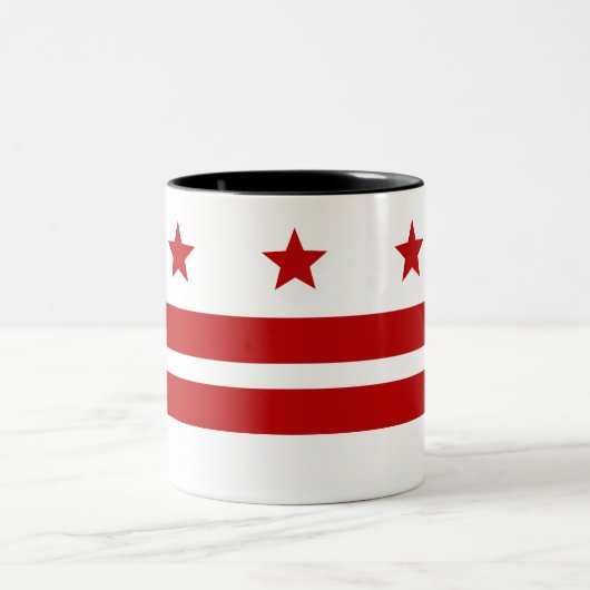 Washington D.C. city flag Zweifarbige Tasse (Mittel)