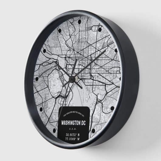 Washington, D.C. City Map Uhr (Winkel)
