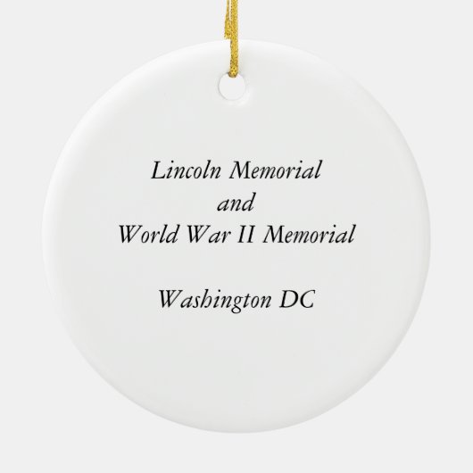 Washington D.C. Collectible Ornament (Hinten)