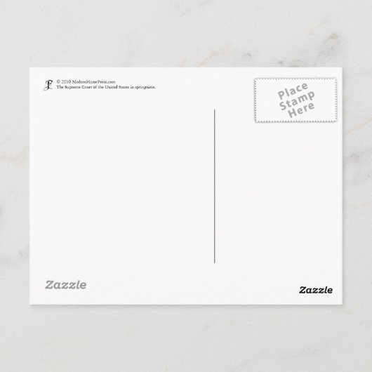 Washington, D.C.: Der Oberste Gerichtshof Postkarte (Rückseite)