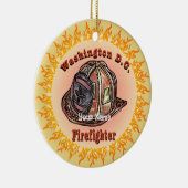 Washington D.C. Feuerwehrschmuck Keramik Ornament (Rechts)