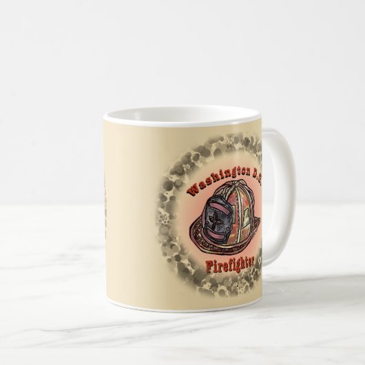 Washington D.C. Firefighter-Tasse Kaffeetasse (VorderseiteRechts)