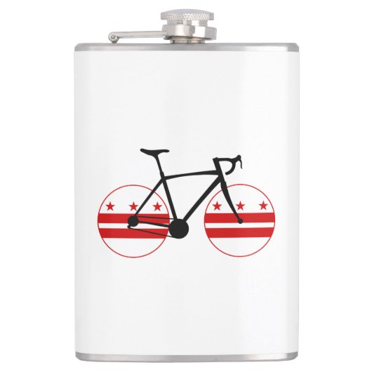 Washington D.C. Flag Cycling Flachmann (Vorderseite)