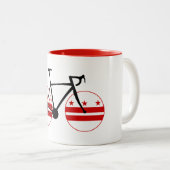 Washington D.C. Flag Cycling Zweifarbige Tasse (VorderseiteRechts)