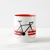 Washington D.C. Flag Cycling Zweifarbige Tasse (Mittel)
