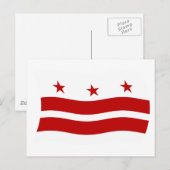 Washington D.C. Flag Postcard Postkarte (Vorne/Hinten)
