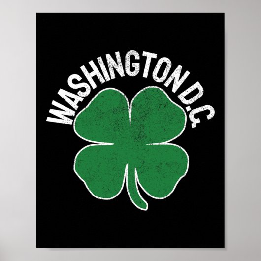 Washington D.C. Geschenk St. Patrick's Day Shamroc Poster (Vorne)
