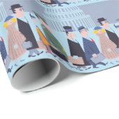 Washington D.C. Geschenkpapier (Rolleneckpunkt)