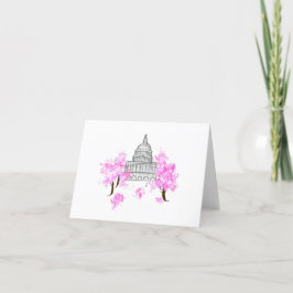 Washington D.C./Hauptstadt/Cherry Blossom Notecard Dankeskarte