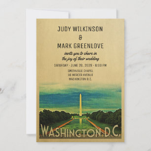 Washington D.C. Hochzeitseinladung DC Vintage Einladung