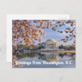 Washington D.C. Jefferson Memorial Postkarte (Vorne/Hinten)