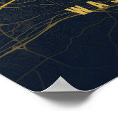 Washington D.C. Karte Gold Druck Poster Wandkunst  (Ecke)