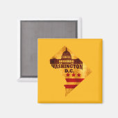 Washington D.C. Karte Magnet (Vorderseite/Rückseite)