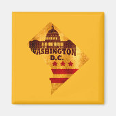 Washington D.C. Karte Magnet (Vorne)
