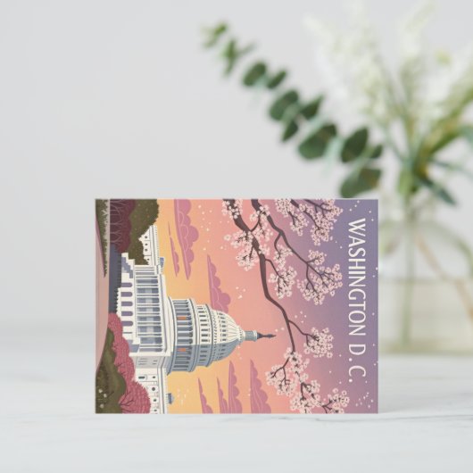 Washington D.C.: Kirschblüten an der Hauptstadt Postkarte (Stehend Vorderseite)