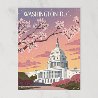 Washington D.C.: Kirschblüten an der Hauptstadt Postkarte