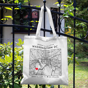 Washington, D.C. Liebe Locator City Map Wedding Tragetasche