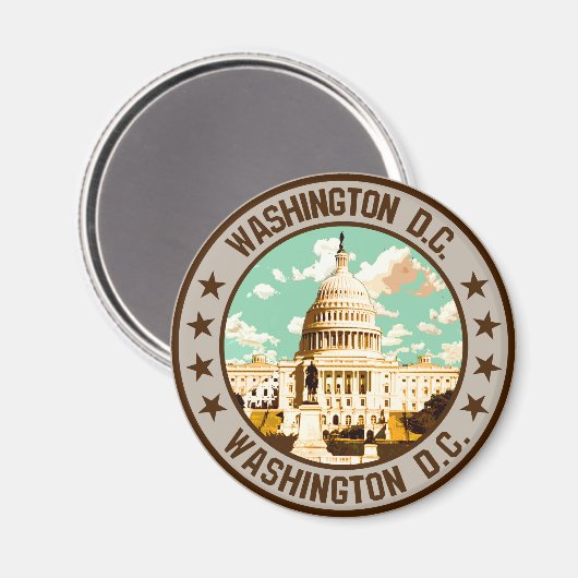 Washington D.C. Magnet (Vorderseite/Rückseite)