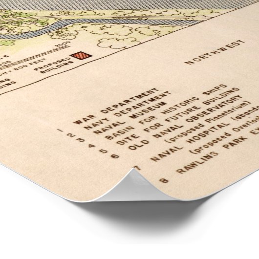 Washington D.C. Mall Plan (1941) Poster (Ecke)