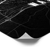 Washington D.C. Map Noir Druck Poster Wandkunst Ge (Ecke)