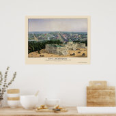 Washington, D.C. Panorama Karte - 1852 Poster (Küche)