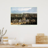 Washington, D.C. Panorama Karte - 1871 Poster (Küche)