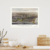 Washington, D.C. Panorama Karte - 1880 Poster (Küche)